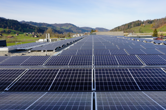 IST AG rooftop with solar panels